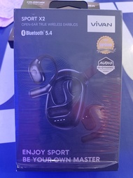 VIVAN TWS SPORT X2 Headset Bluetooth 5.4 OWS Open Ear True Wireless Powerful Audio IPX5 Dual ENC Aud