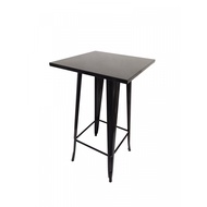 P&amp;P DELICATO โต๊ะบาร์สนามเหล็ก JOLIE ขนาด 60×60×105 ซม. สีดำ