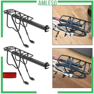 [Amleso] Rear Bike Rack, Bike Cargo Frame Mounted Metal Shelf