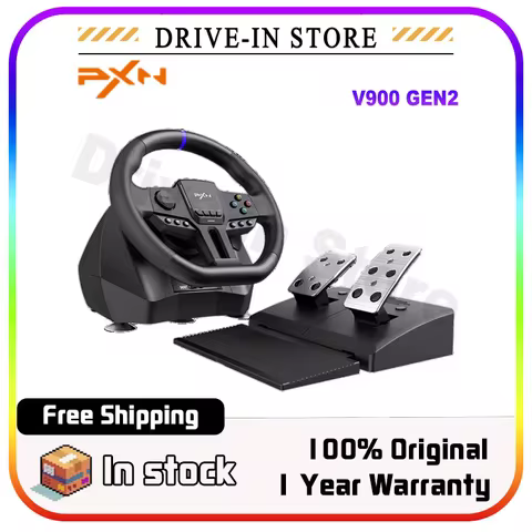 PXN V900 GEN2 Gaming Steering Racing Wheel Driving Simulator 270°/900° Rotation For PC ,Switch,PS3 P