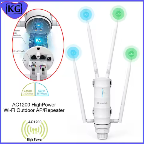 Wavlink ac600 1200M outdoor Wi-Fi range extender,Weatherproof Long Range Wifi Signal Amplifier 4 Dir