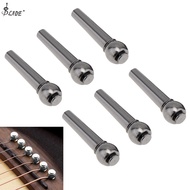 SLADE 6pcs/set Pure Copper Guitar Bridge Pin Strings Nail Pegs for Folk Acoustic Guitar Keep Full Timbre More Stable