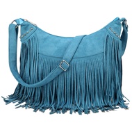 Fringe Hobo Bags for Women Vintage Suede Crossbody Bag Hippie Western Cowgirl Purses Tassel Shoulder