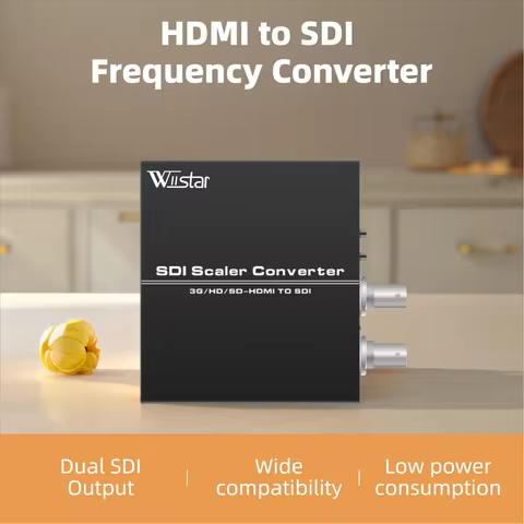 HDMI to 2 SDI Scaler Converter HDMI to Dual SDI Audio Video Adapter Adjust resolution Full HD 1080P5