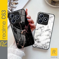 [15] Softcase Glass Marble Realme C63 - Case Glass Realme C63 - Casing Acrylic Realme C63 - Realme C