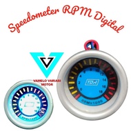 RPM SPEED METER SPEEDOMETER DIGITAL AMPERE ROUND