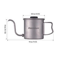 กลางแจ้ง Ti Pour Over กาต้มน้ํากาแฟ 400ml GOOSENECK ชากาต้มน้ําพร้อมเครื่องวัดอุณหภูมิและพับ Goosene