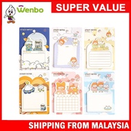 Wenbo Moka [5570] Sticky Notes Cute Cartoon Sticky Notes Memo Notepad Large-Capacity Thicken Sticky 