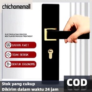 Lock Handle/Door Lock Handle Home Office Silent Aluminum C29 - C29 Black Gold (22cm Panel)/Complete Aluminum Door Lock Set Lockset Home Office Door Handle