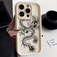 Good case 🔥ส่งจากไทยใน24ชม.🔥เคสไอโฟน11 New Straight Edge Phone case For IPhone 11 14 7Plus XR X 12 13 Pro Max 15PRO MAX 14 7 8 6s 6 Plus XS Max SE 2020 Simple Solid Candy Color Matte Liquid Silicone Phone Case Fashion มังกรจีน loong