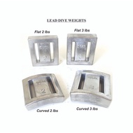 Malaysian-Made Lead Dive Weights – 2LB/3LB Flat or Curved – Ready to Ship – Proudly Made in Malaysia