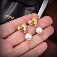 Fashion Love Pearl Earrings Electroplating Gold Design Unique Avant-Garde V9XS 290