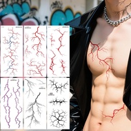 Halloween Blood Vessel Flame Tattoo Sticker Waterproof Temporary Tattoo Decoration Personality Y5i6