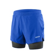 Quần chạy bộ nam PACE RACING 2 lớp màu XANH DƯƠNG thoáng khí thấm hút mồ hôi và khô nhanh thoải mái