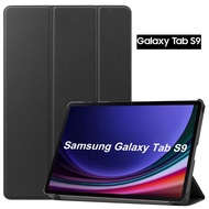 Tablet For Funda Samsung Tab S9 Plus 12.4 Case SM-X810 PU Leather Hard PC Caqa For Samsung Galaxy Tab S9 Cover 11" SM-X710 S8 S7FE Case