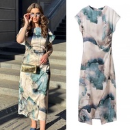 Blue Abstract Maxi Dress 76848 77239 (TZ)