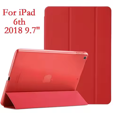 Slim Folio Stand Coque for iPad 2018 9.7 iPad 6th Case Magnetic Smart Auto-Sleep PVC A1893 A1954 Cov