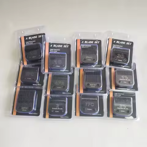 Black - 7F/5F/30/10 Japan A5 Steel Blades For Andis AGC and more models, Conair, Moser, Oster, Wahl 