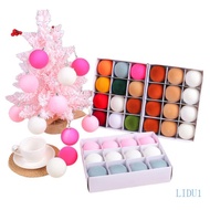 LIDU1 12pcs Flocking Christmas Baubles Set Easy to Hanging Baubles for Holiday Decors