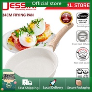 DESSINI ITALY 24CM Euro Grill Steak Frying Pan Induction Non Stick Pot Bowl Wok Cerole Cookware Tool