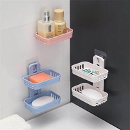 Punch Free Wall Mounted Soap Box Creative Toilet Drain Hanging Soap Container Bathroom Plastic Box Dispenser Home Storage Box Toilet Covers