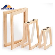 3 Pieces Paper Making Wooden Paper Making Mould Papermaking Screen Kit 3 Size Frame for DIY  (A7, A6