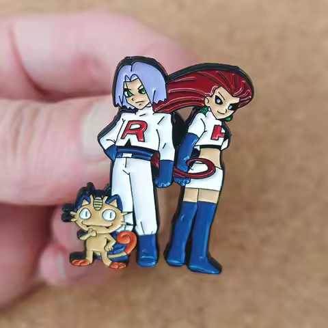 Pokemon James Anime Brooch For Backpacks Enamel Pin Metal Brooch Pin For Women Badges Pin Brooches J