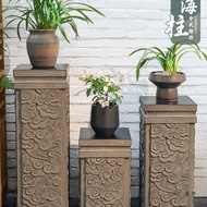 Courtyard Flower Stand Stone Pillar Pier Outdoor Imitation Stone Pillar Base Outdoor Bonsai Stand Au