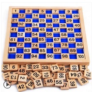 Montessori Mathematics Teaching Aids 1-100 Number Continuous Board 0.3 Sequence Board Wooden Million