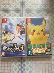 Switch game 無雙蛇魔3 Pokémon let’s go