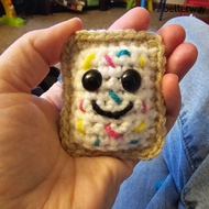 Betterway Positive Crocheted Poptart Potato with Encouraging Card Emotional Support Handmade Knitting Dessert Vegetable Toy Doll Kids Adults Christmas Gift