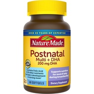 [sgstock] Nature Made Postnatal Multivitamin + DHA 200 mg, 60 Softgels, to Support Nursing Moms & Ba