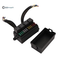 .12V Car Fuse Relay Box Pre-Wired Fuse and Relay Box with 4 Relay 12 Way ATC/ATO Fuses Sealed 12V Re