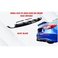 Honda Civic FE (2022-2025) MC-DESIGN Bodykit Rear Diffuser Lip Skirt Skirting Thai Look Car Decorati