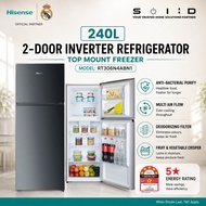 Hisense 2 Door Inverter Refrigerator 240L RT306N4ABN1, Fridge peti sejuk
