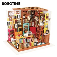 Robotime Rolifeบ้านตุ๊กตาจิ๋วไม้วันเกิดของขวัญDG102 Sam S Study Room