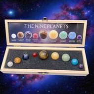 9pcs Natural Stone Balls, 9 Planets Solar System Desktop Decor, Cosmic Universe Model, Creative Gift