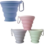 4PCS Foldable Silicone Cup Camping Travel Snacks Coffee Reusable High Temperature Resistant Convenie
