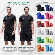 2IN1 T-Shirt Jersey Dry Fit Sportswear Shorts for Men and Women
