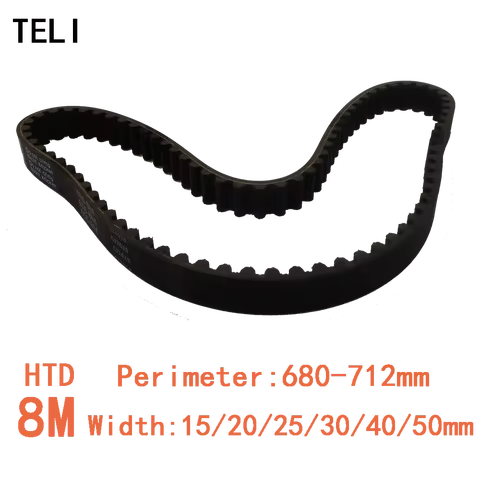HTD 8M High-Quality Rubber Timing Belt Perimeter 680mm--712mm Belt Width15mm/20mm/25mm/30mm/40mm/50m