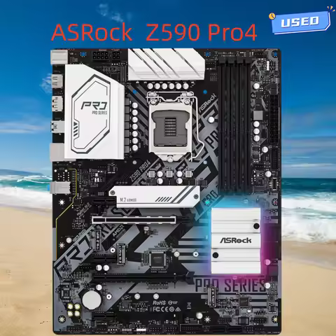 ASRock Z590 Pro4 Motherboard Z590 motherboard LGA 1200 for Intel 10th/11th Gen 10900K 11700K PCIe 4.