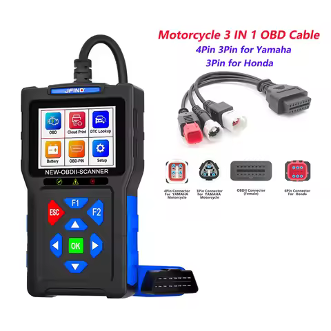 OBD2 Scanner Fault Code Reader JFIND JF700 Car Motorcycle OBDII Diagnostic Tools Voltage Charging Te