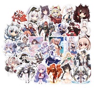 50PCS Azur Lane Stickers for Laptop and Computer,Japanese Anime Cartoon Waterproof Vinyl Stickers fo