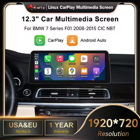 12.3' RoadTop Wireless CarPlay Android Auto Multimedia Radio Linux Touch Screen For BMW 7 Series 200
