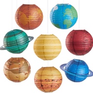 8pcs Space Paper Lanterns / Hanging Planets Lantern / Solar System Planet Earth Lanterns For Kids Ou