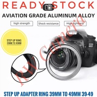 Step Up Ring 39 to 49 Adapter 39mm to 49mm 39-49 mm Converter Adapter Filter Lens Camera