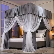 2 in 1 bed canopy mosquito net for Twin Queen King, boys girls bedrooms Decorative bed curtain, meta