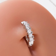1pc Funky Cubic Zirconia Decor Navel Belly Ring For Women For Daily Decoration
