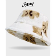 Bear Printed Wool Hat JML08 Jussy Official Cute Bear Wool Hat Korean Style