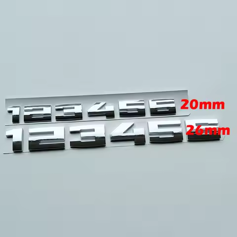 DIY M Series Bond Letters Numbers ABS Emblem 1 2 3 4 5 6 7 8 i d X for X1 X2 X3 X4 X5 X6 X7 X4M X5M 